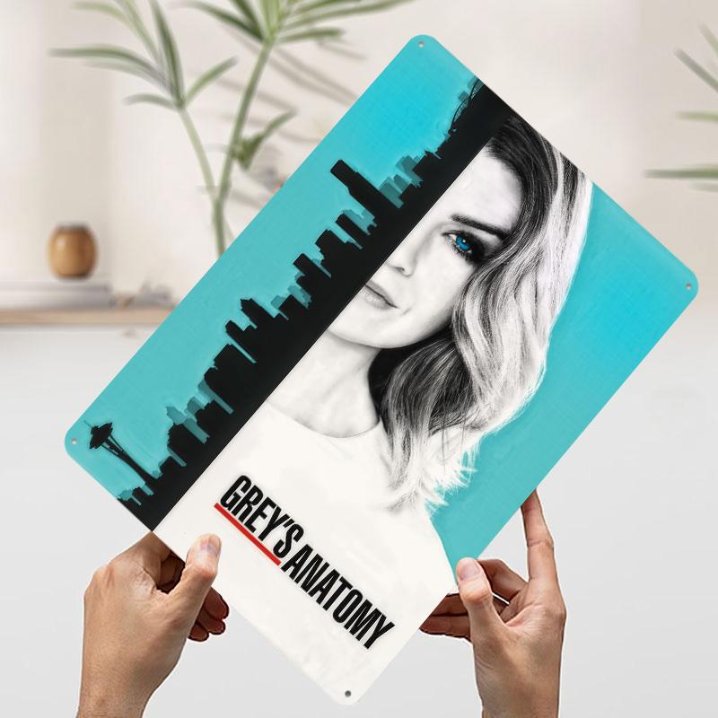 

Greys Anatomy Metal Poster Customized Wall Art Retro Vintage Tinplate Signs for Gamer Room Decoration At Home Desk Decor Items 7.9x11.8In(20x30cm)