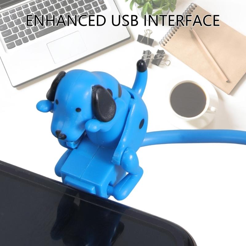Portable Dog Themed USB Charger Cable Dog Design USB Charger Cord Universal Dog Charging Wire for Smartphones & Tablets