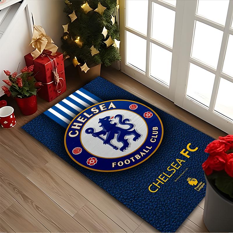 [1 Stück Chelsea FC Büro Teppich] Pflegeleichter Stuhlunterlage für Konferenzraum, Langlebige Bereich Sofa Bodenmatte