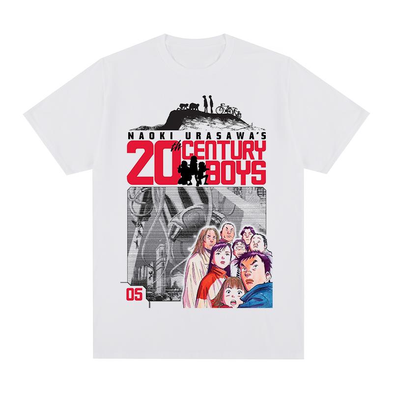 Футболка в стиле 20th Century Boys Наоки Урасавы Streetwear Мода Хлопок Мужская Футболка Новая Футболка Женские Топы S