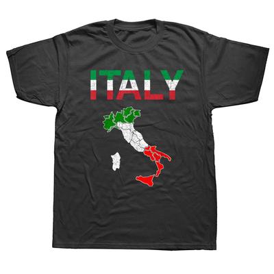 Funny Italy Map and Flag Italia Graphic Tshirts Tshirt Men Womens Fashion Casual Oversized 100 Cotton T Shirt Short Sleeve