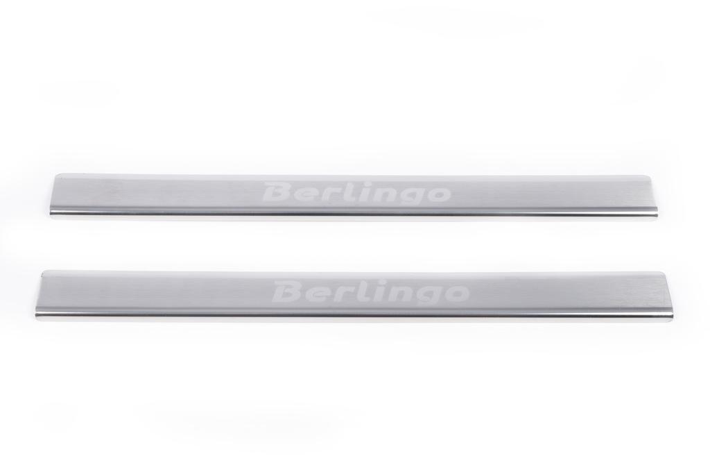 Door Sills Carmos V1 (stainless Steel) Front Doors Only (2 Pcs) for Citroen Berlingo 2008-2018