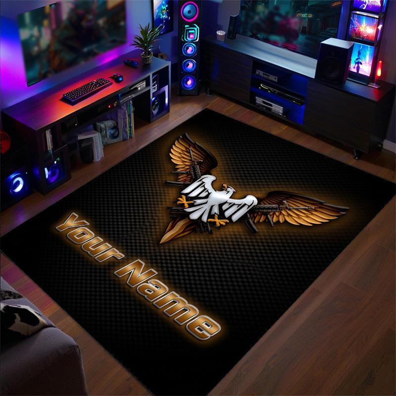 Crystal Velvet Rug Germany national football team Print Custom Name Text Floor Mat Home Decor