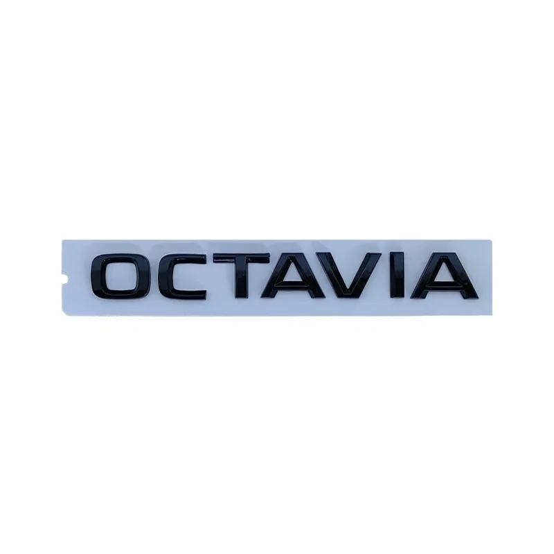 Car Trunk Sticker Emblem Exterior for Skoda Superb Octavia 2023 2024 Letter Badge Rear Decals Auto Modification Accessories
