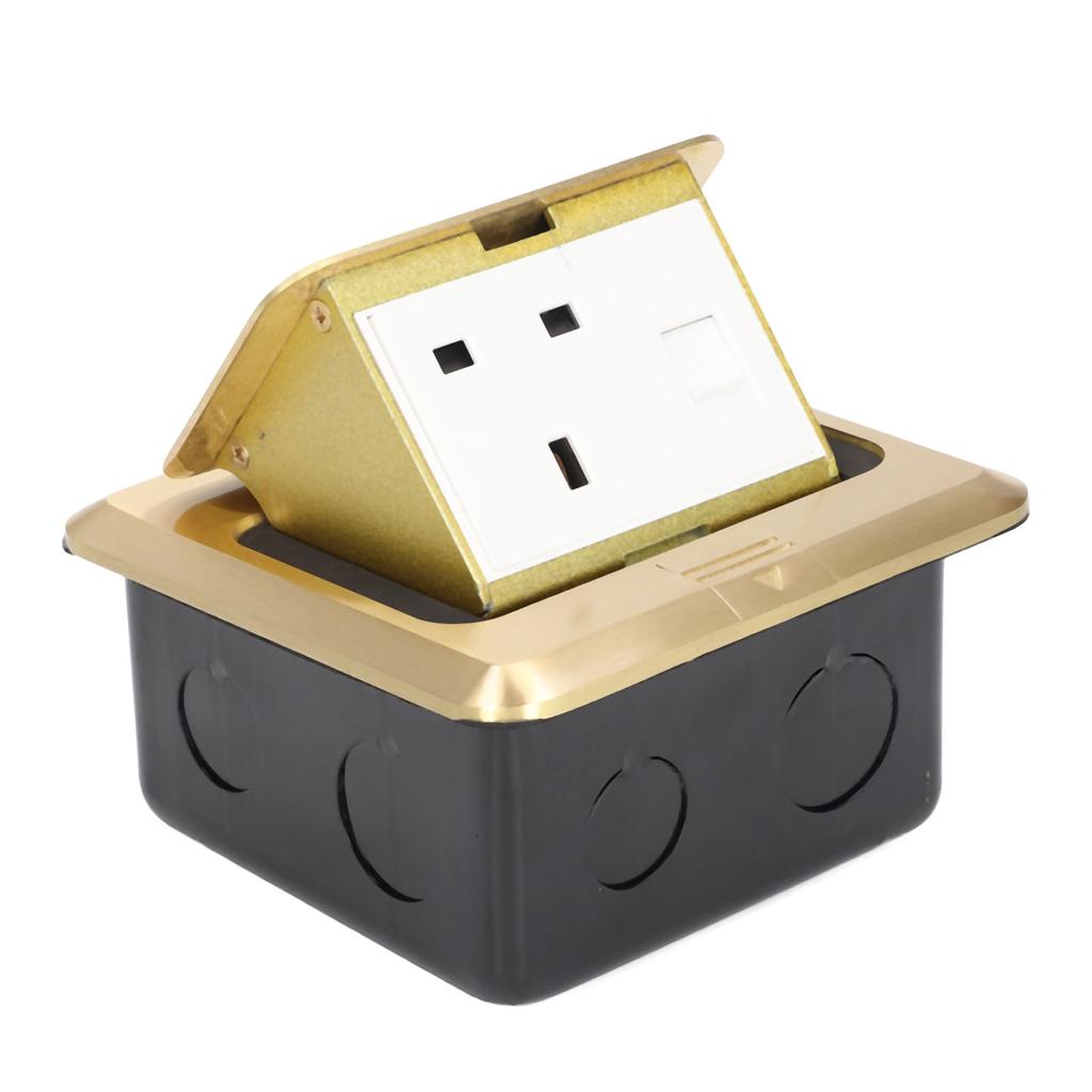 Pop Up Socket Table Power Outlet Receptacle UK Standard with Network Interface 250V