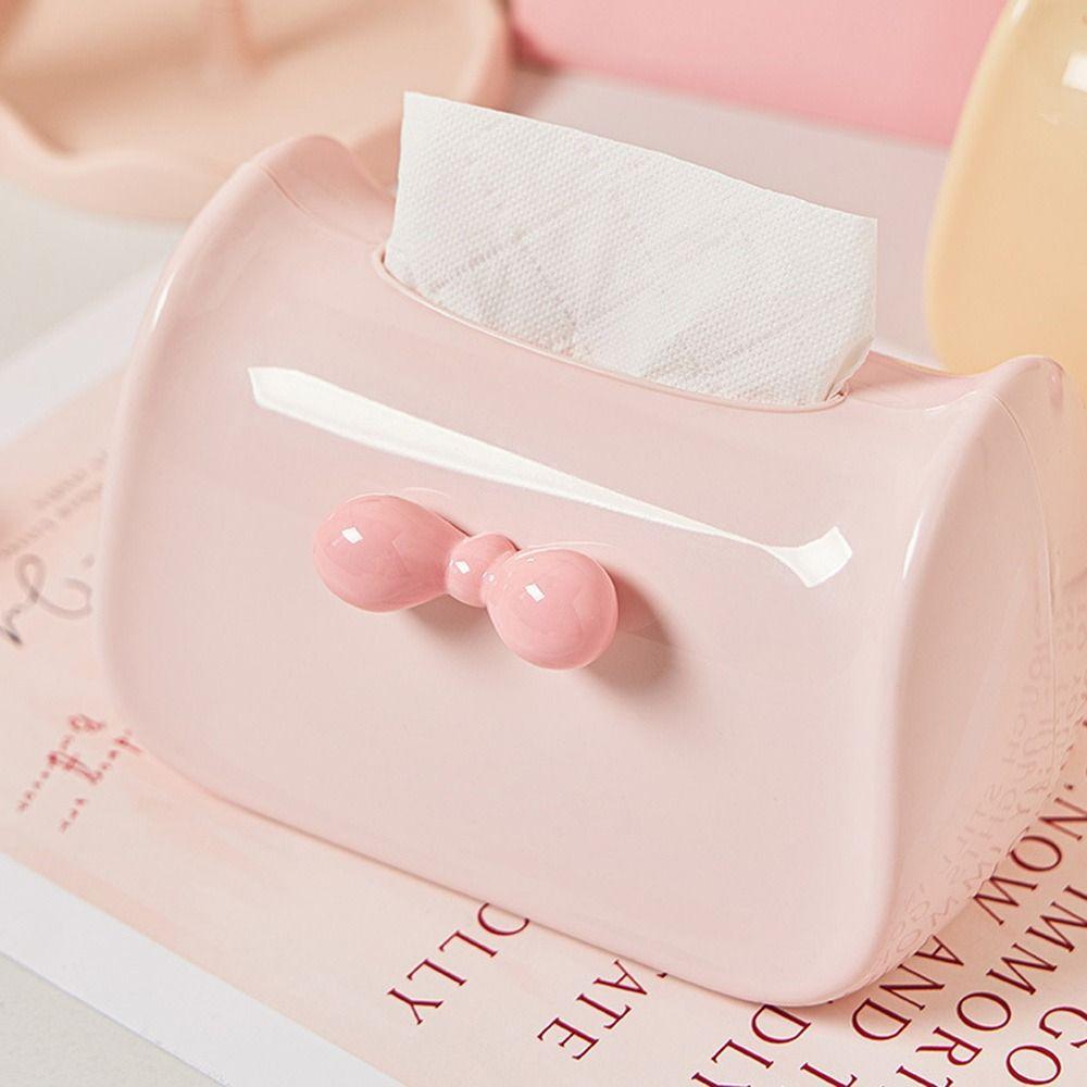 Large Capacity Bowknot Paper Box Multi-function Tissue Storange Contain Gifts Tissue Holder