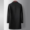 Herbst und Winter Mittel- und Langwoll-Trenchcoat Mittelalterliche und Junge Business Wollmantel Einfarbig Verdickt Lässiger Mantel