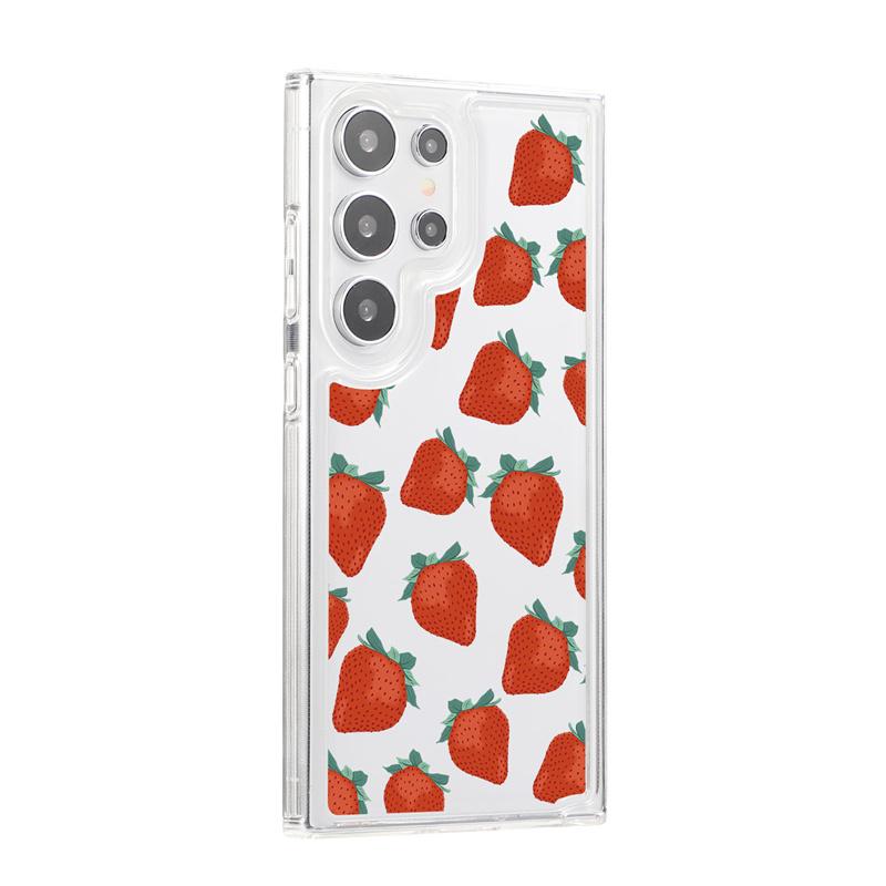 

Фруктовий прозорий чохол для телефону для Samsung Galaxy S24 S23 S22 Plus Note 20 Ultra S21 S20 FE Силіконова м’яка протиударна задня кришка з ТПУ For Samsung S23 FE пісочний