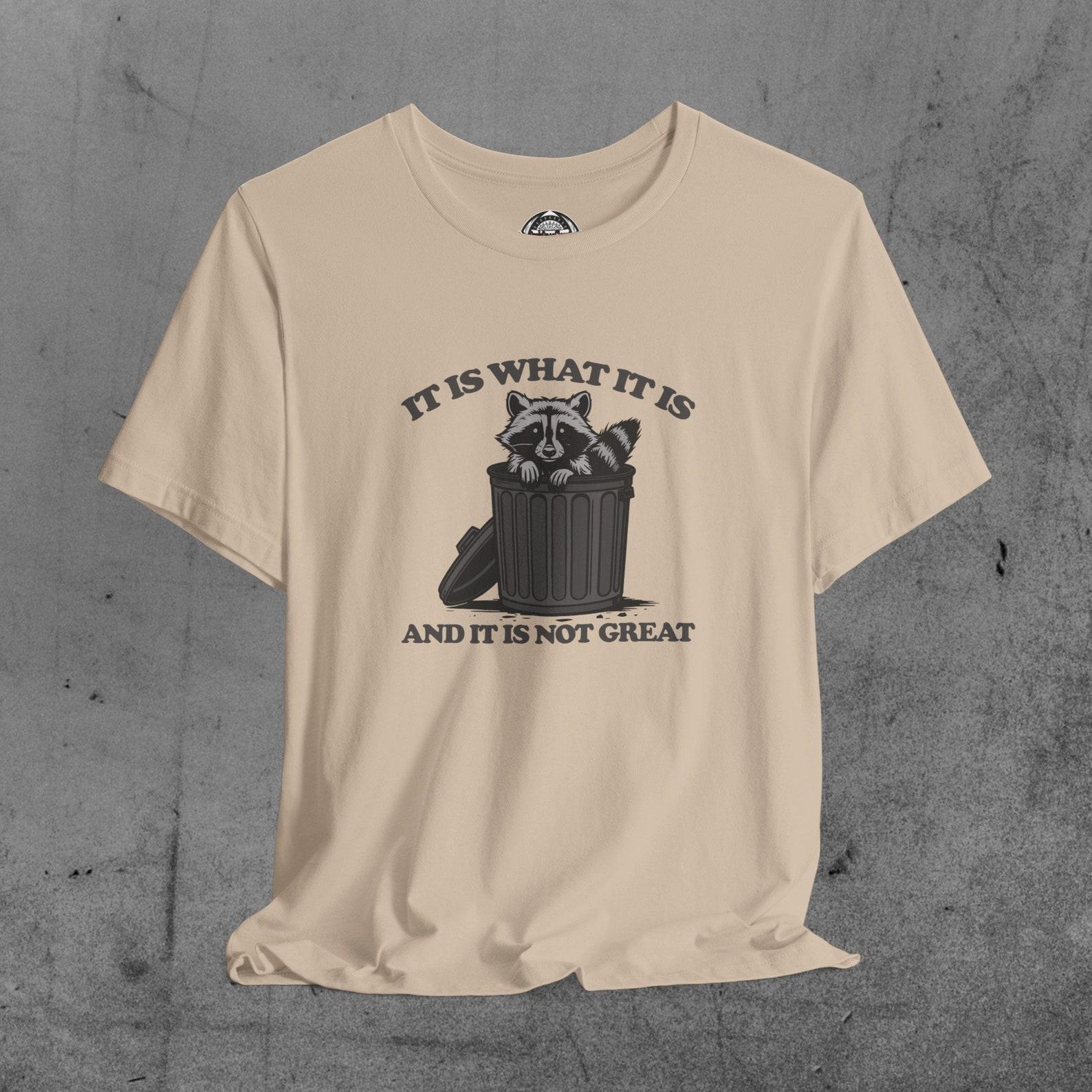 Raccoon Meme Shirt: Funny Mental Health Tee, Animal Gift S