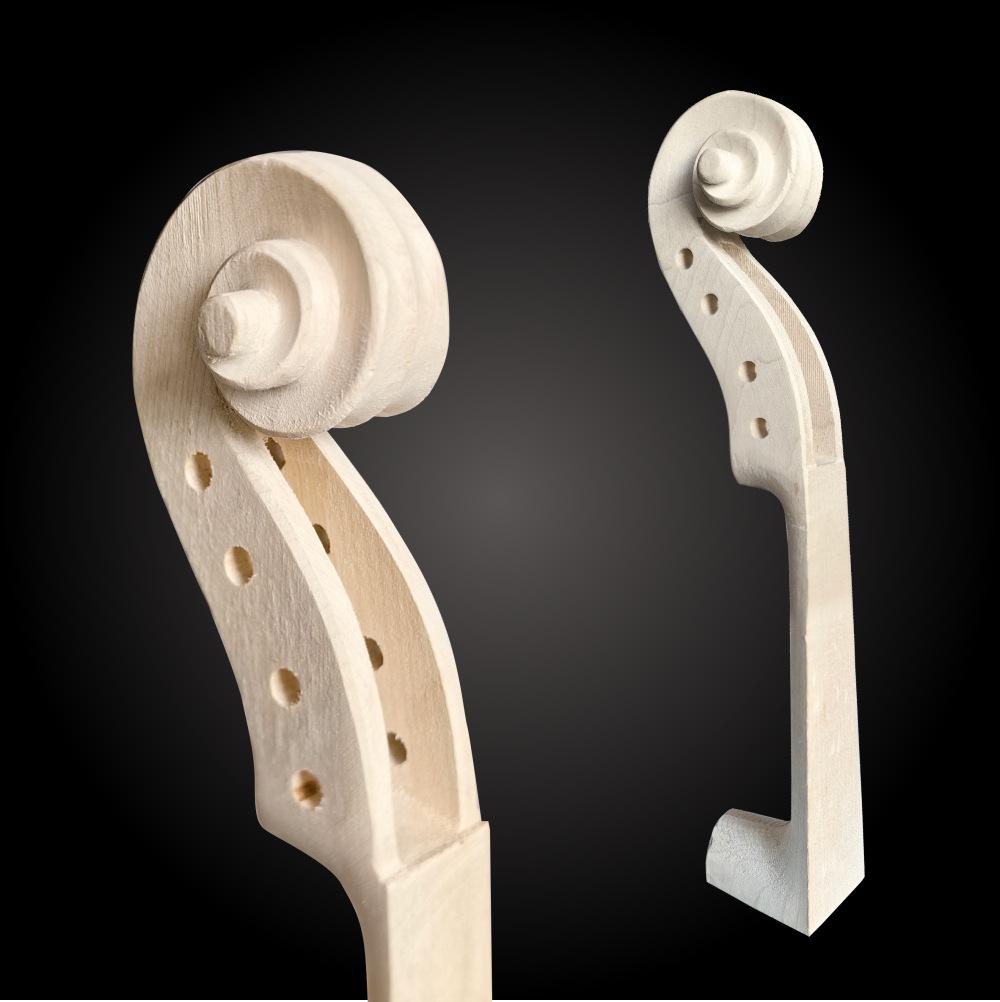 Maple Violin Scroll Blank for 4/4, 3/4, 1/2, 1/4, 1/8 Violins