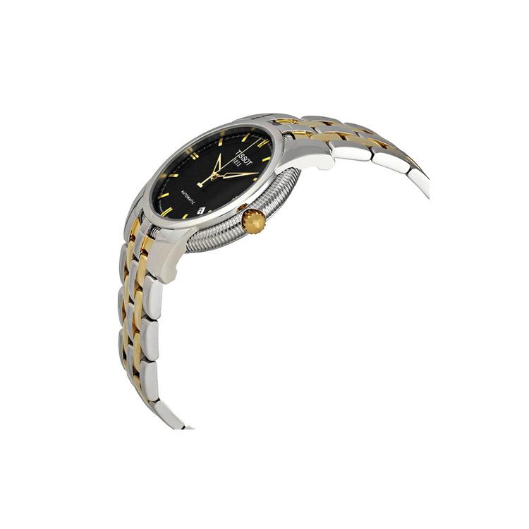 Tissot Halo Collection Automatik Mechanisches Uhrwerk Mode Herrenuhren Uhr 39,5 mm Schwarzes Zifferblatt T97.2.483.51