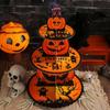 Halloween 3-Tier Dessert Stand Home Decoration Christmas Pumpkin Cupcake Stands Adjustable DIY Cake Rack Tray Thanksgiving