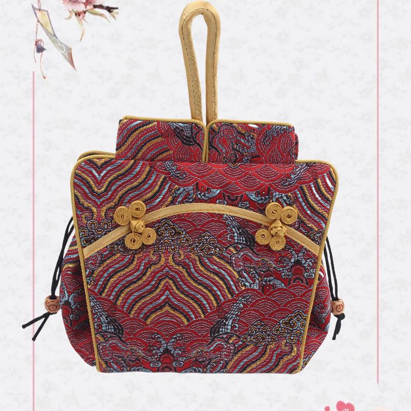 Nanjing Brocade Silk Clutch: Chinese Style Qipao Hanfu Makeup Bag, Coin & Card Holder, Key Pouch