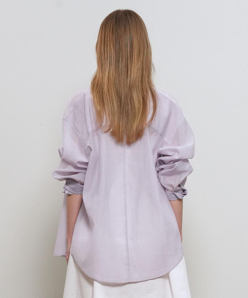 GENERALIDEA Summer Wrinkle Sheer Shirt [Lavender] / Wbe2L03531