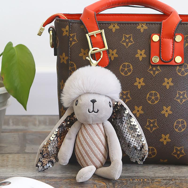 Children's Toy Rabbit Plush Doll Small Pendant Doll Backpack Cute Doll School Bag Keychain