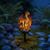 Solar Landscape Lighting Garden Light, Dragon Savage Statue, Wild Man Sculpture, Resin Decor Outdoor Night Light for Patio Yard Courtyard Warm Lantern