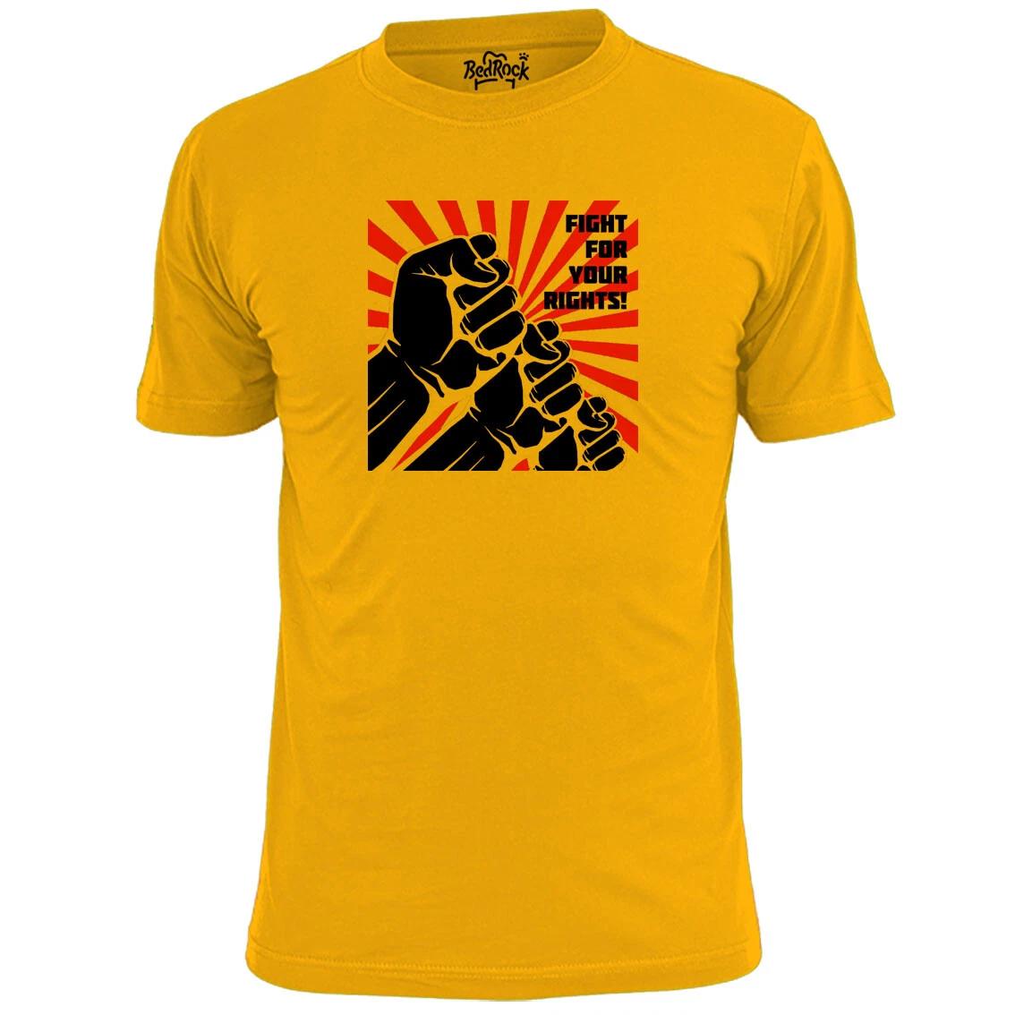 Mens Fight For Your Rights T shirt Peace Unity Protest Equality Equal 4XL