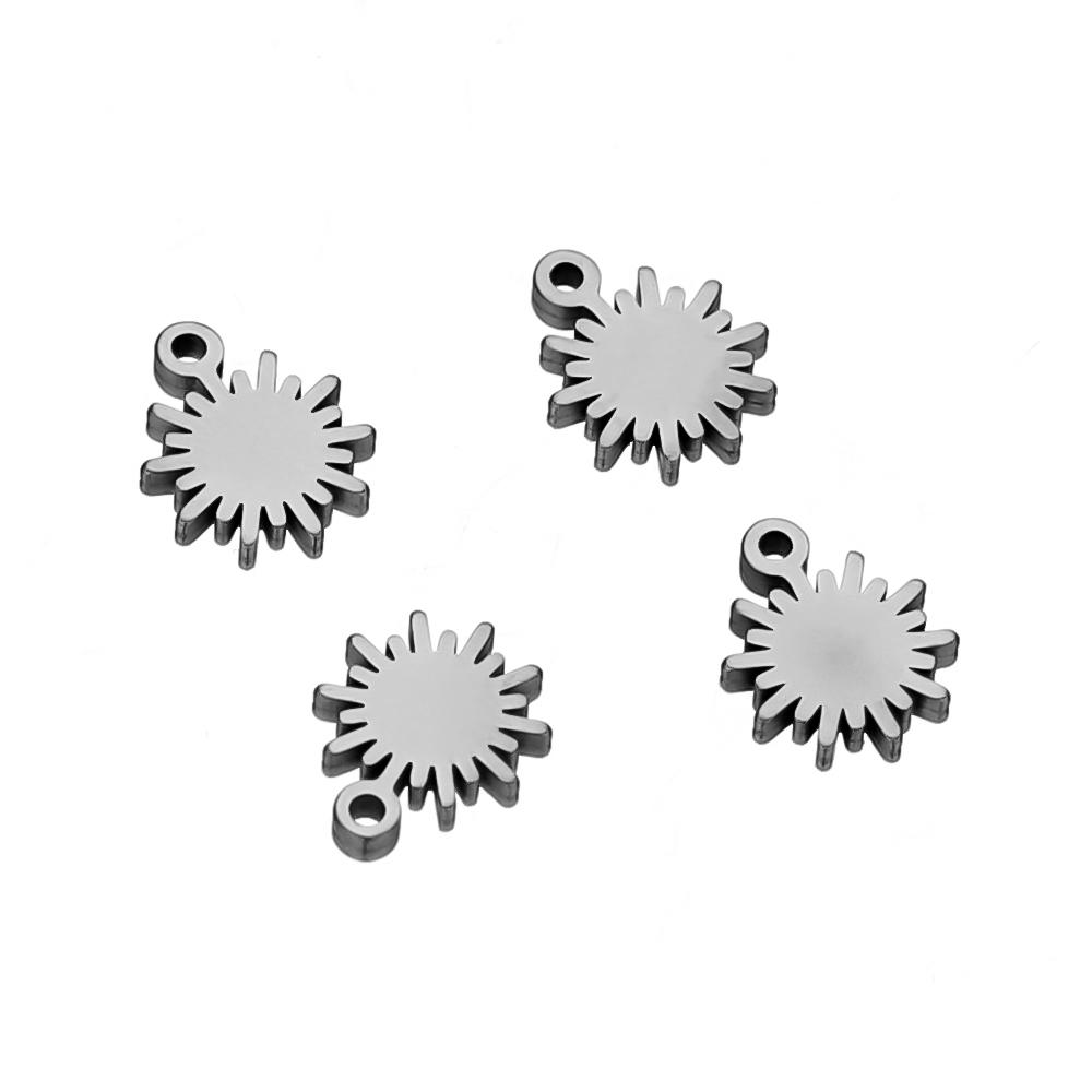 20 pièces Acier Inoxydable Couleur Dorée Pendentifs Tournesol Petites Feuilles Breloques DIY Collier Fabrication de Bijoux Accessoires Bracelet