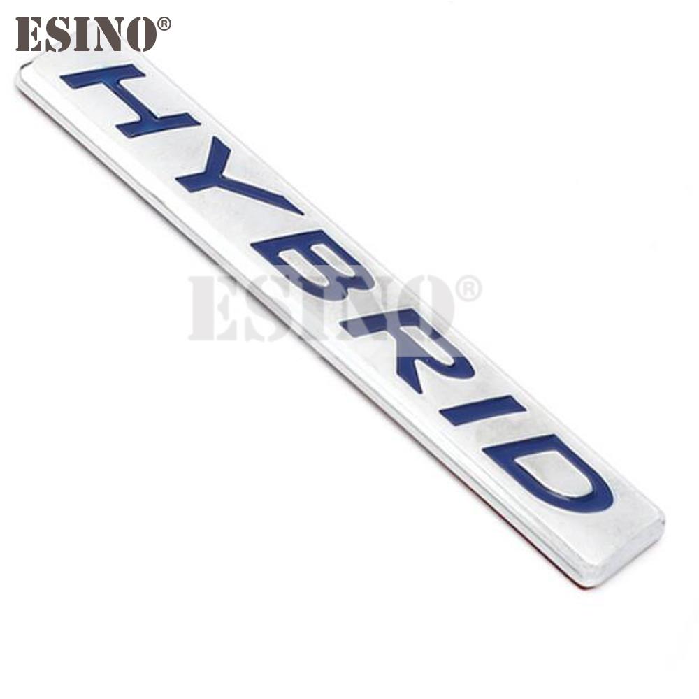 Car Styling Hybrid 3D Rear Trunk Metal Chrome Zinc Alloy Emblem Badge Decal for Toyota Corolla Camry Prius Prado RAV-4 Tundra EA8