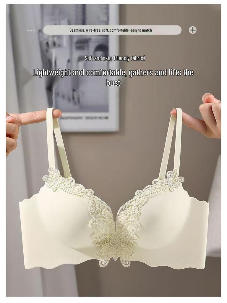 Seamless Underwire-Free Push-Up Bra for Women - Beautiful Back Support, Adjustable Shapewear, Uplift for Small Chest