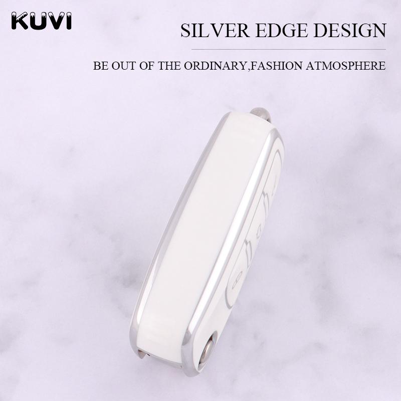 Tpu Car Flip Key Case Cover Shell For Volkswagen Vw Polo Golf Passat Tiguan Beetle Caddy T5 Up Eos Skoda Octavia Seat Leon Altea