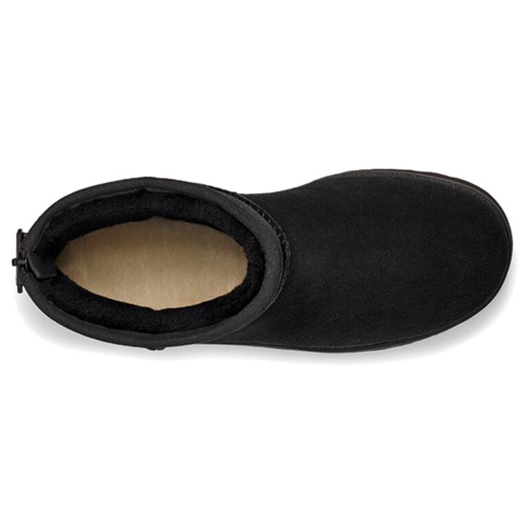 UGG Classic Mini Logo Zip Boot Black Women's 1122671-BLK