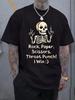 Casual Crew Neck T-shirt with Rock