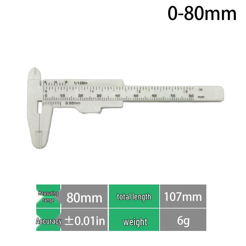 Mini 0-80mm Double Scale Vernier Caliper for Jewelry Measurement