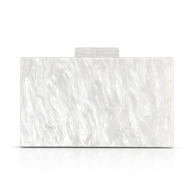 Shoulder Bag New Pearlized Acrylic Banquet Ladies Crossbody Evening Wedding Clutch Bags Crystal Original Brand Wallet Eco Pouch
