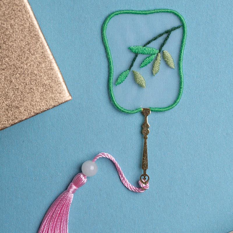 Chinese-Style DIY Embroidery Bookmark Kit for Beginners – Creative Lu Embroidery Stationery Gift