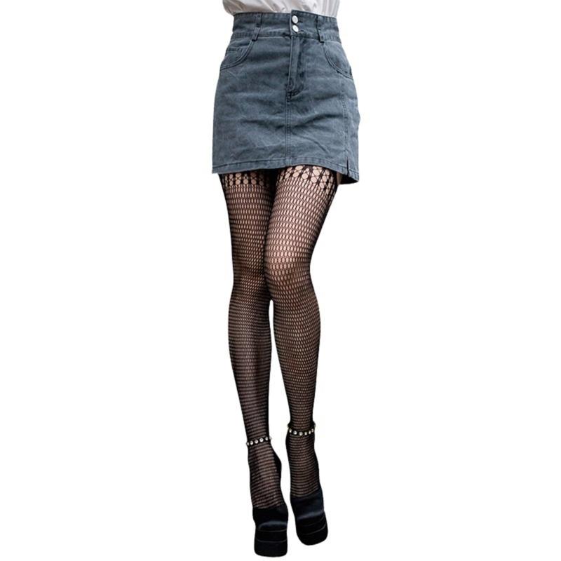 

Garter Belts Hollow Out Stockings Black Thigh High Stockings Patterned Tights Fishnet,Suspender Pantyhose for Womens 1 чорний