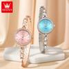 OLEVS Women Watches Stainless Steel Luxury Original Elegant Quartz Watch Waterproof Luminous Watches For Woman
