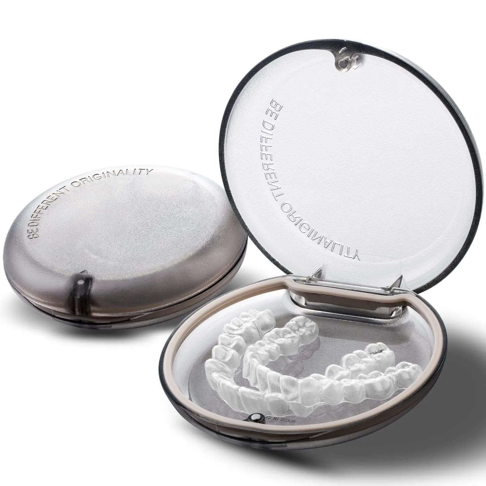 

Футляр для фиксатора без запаха со съемным уплотнительным кольцом, большой ночной футляр для зубов, тонкий держатель для выравнивателя для подростков и взрослых