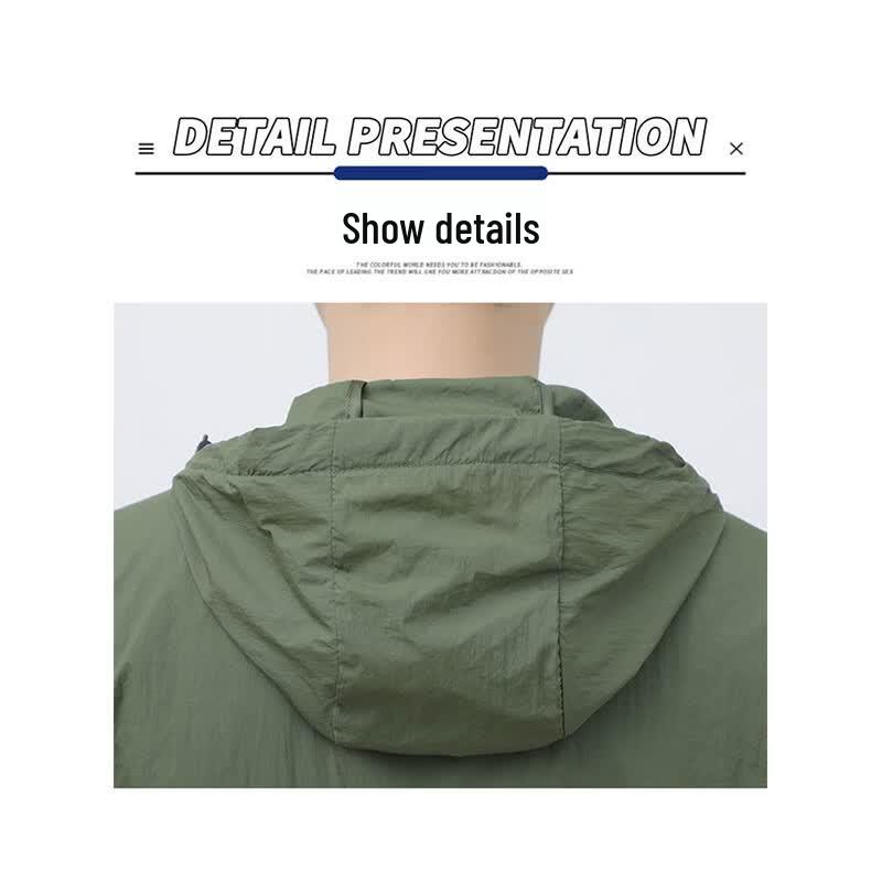 Playboy Men's Lightweight Hooded Sun Protection Jacket