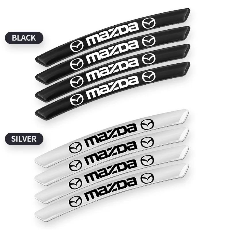 2025 Hot 4pcs Aluminum Car Badge Styling Wheel Hub Rims Decor Stickers for Mazda ATENZA Axela 2 3 5 6 323 626 RX8 CX6 CX-5 CX4 M
