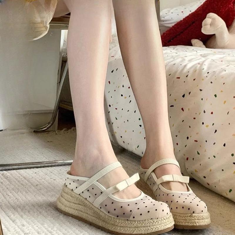 New Style of Insole Thick-soled Wedge Heel Sandals for Women One-foot Fisherman's Shoes