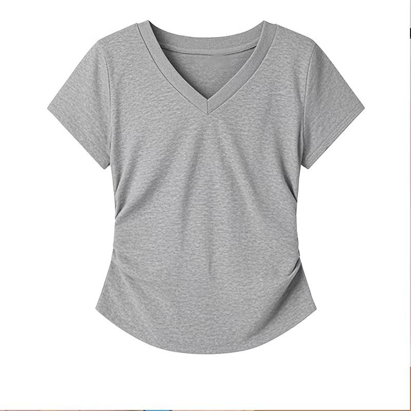 

Women s Black Slim Fit Maternity T-Shirt - Soft, Skin-Friendly, Short-Sleeve, Thin Summer Outerwear XL [65-72kg]