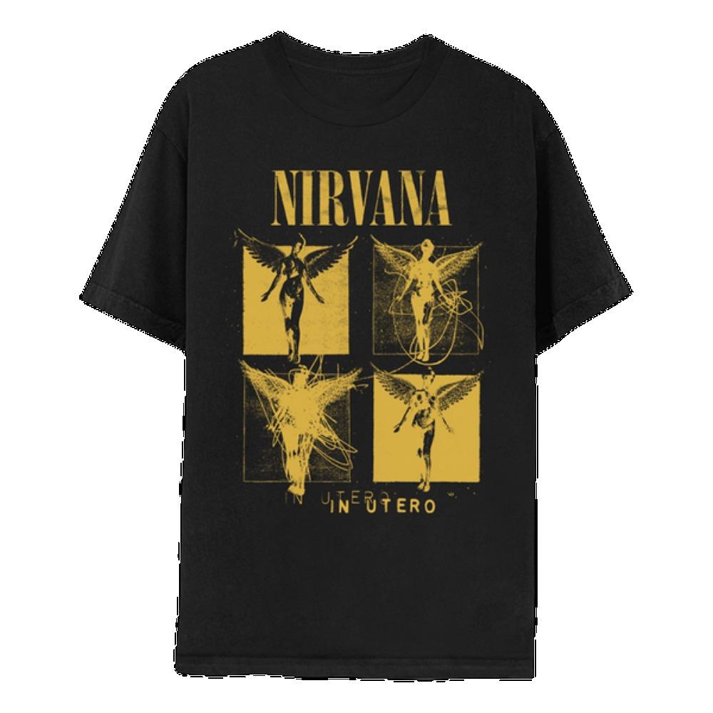 Nirvana Classic Smiley Face Logo T-Shirt, Unisex Grunge Rock Fan Streetwear Tee, 100% Cotton Casual Short Sleeve Top