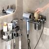 Drill-Free Wall-Mounted Hair Dryer Holder