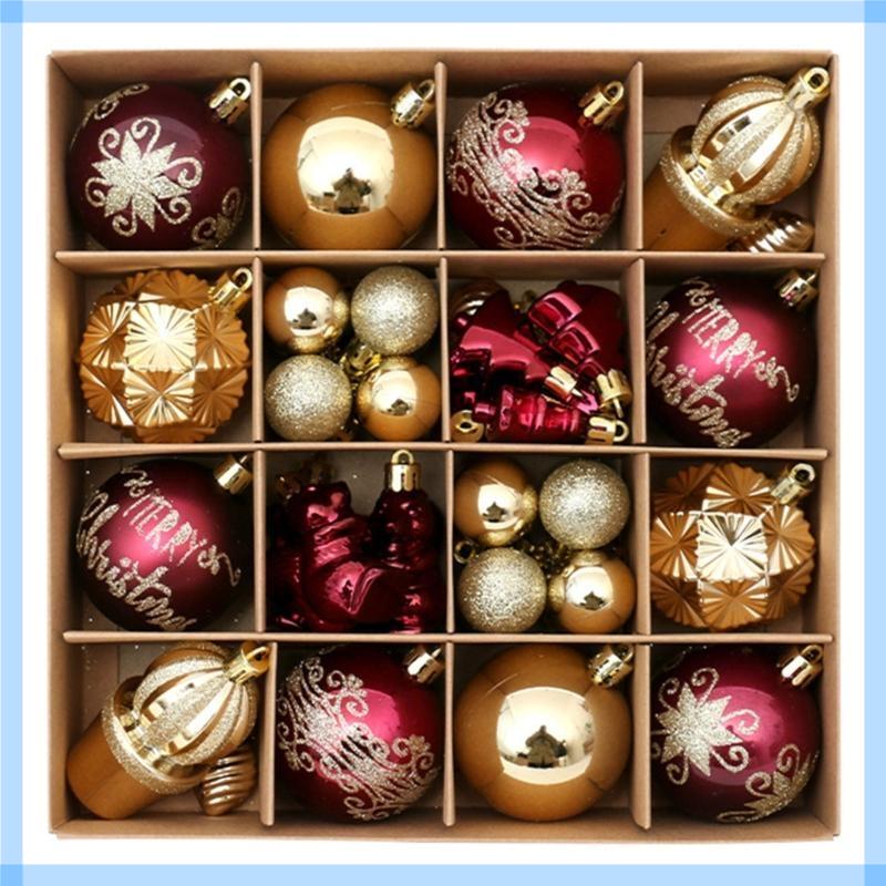 42Pcs Christmas Decoration Balls Hanging Baubles Balls Ornaments Christmas Baubles for Christmas Tree Holiday Party
