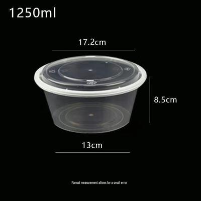 Yanggge Disposable Transparent Round Plastic Food Containers with Lids