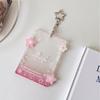 Ins Star Photocard Holder Acrylic Glitter Card Case Idol Photo Frame Photo Album ID Card Card Film Sleeve With Pendant Keychian