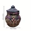 New Vintage Creative Witch Bottle Celestial Body Home Decor Ornaments Moon Water Bottle Face Painting Teng Vase Resin Ornaments