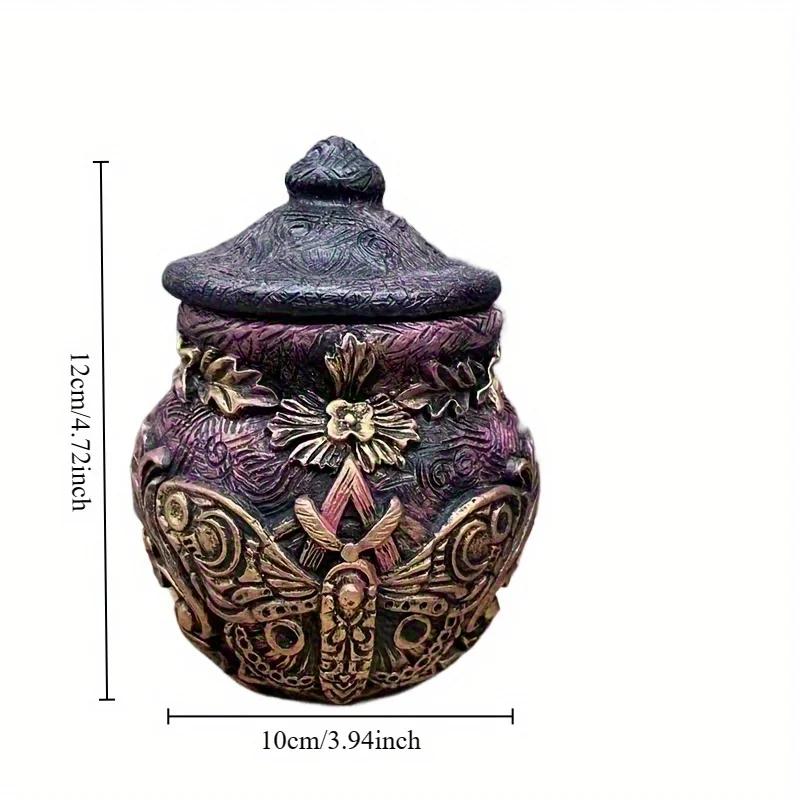 New Vintage Creative Witch Bottle Celestial Body Home Decor Ornaments Moon Water Bottle Face Painting Teng Vase Resin Ornaments