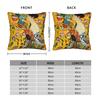 Gustav Klimt Square Pillow Case Polyester Decorative Pillow Lady with Fan  Awesome Pillowcase