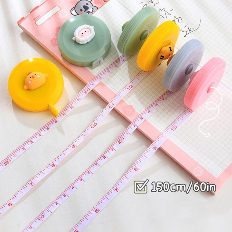 Children Retractable Cartoon Tape Measure 60-Inch 1.5Meter Mini Soft Cute Tape Measure for Tailor Sewing Craft Cloth