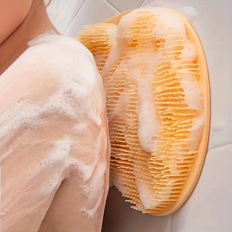 Silicone Bath Massage Mat, Shower Foot Scrubber with Non-Slip Suction Cups, Wall-Mounted Back Exfoliator for Hotel/Commercial Us
