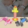 Plush Animal Dog Interactive Toy Striped Pig Elephant Duck Tug of War Pet Boredom Toy Squeaky Dog Teething Cleaning Chew Toy
