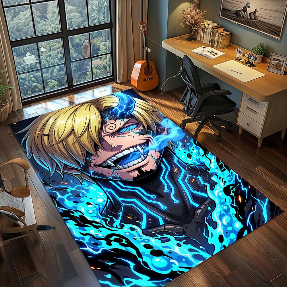Sanji Gentlemen Style Suit Portrait Rug Carpet Large Area Rug Non Slip Washable Floor Mat Gamer Room Bedroom Home Decor