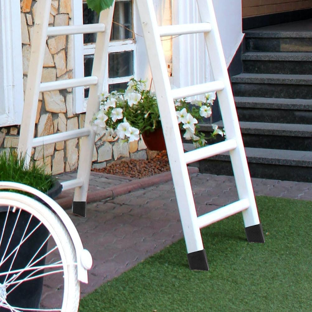 6pcs Rubber Ladder Pads Replacement Step Ladder Leg Caps Extension Ladder Accessories Ladder Rubber Cover Step Ladder Feet Mat Ladder Stabilizer for